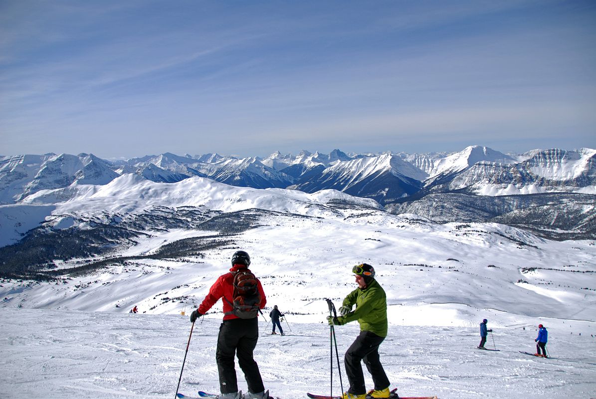 09H Quartz Hill, Mount Selkirk, Split Peak, Mount Shanks, The Monarch From Lookout Mountain At Banff Ski Sunshine Village Early Morning